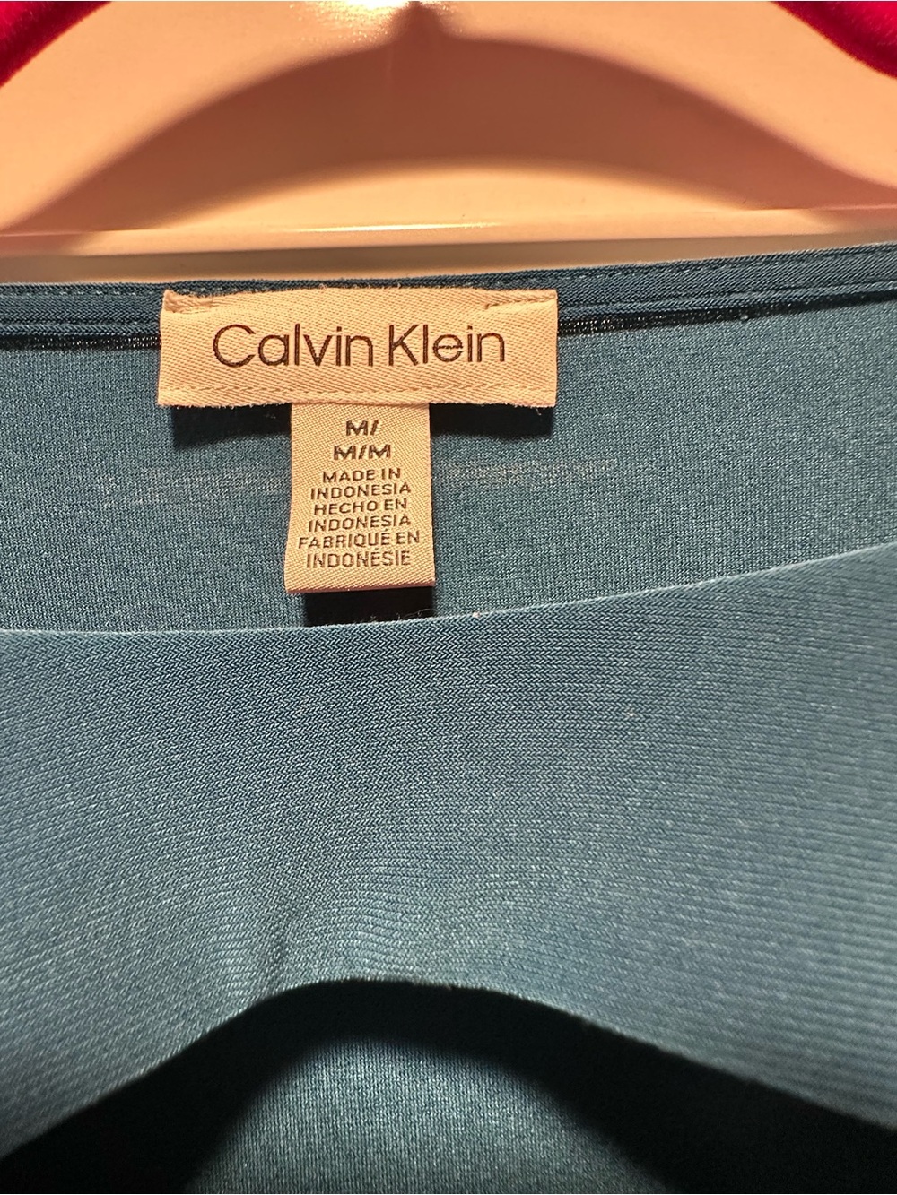 Calvin Klein Teal Short Flutter Sleeve Cutout Top - Picture 2 of 3